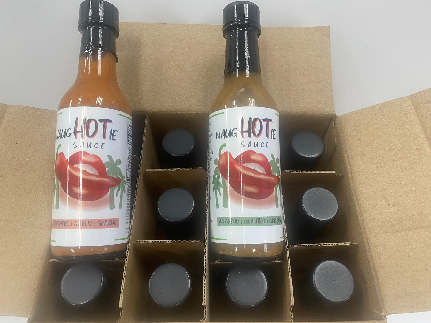 12 Pack Variety Case: NaugHOTie Sauce - 6 Jalapeno and 6 Habanero