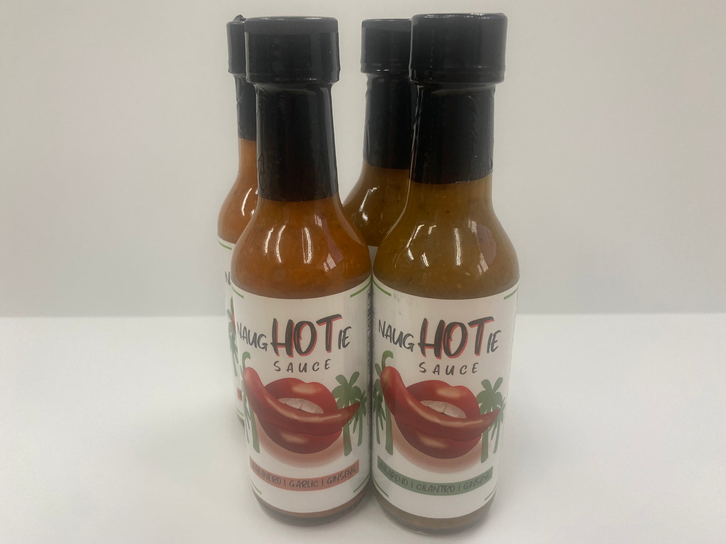 4 Pack Variety - NaugHOTie Sauce: 2 Jalapeno, 2 Habanero