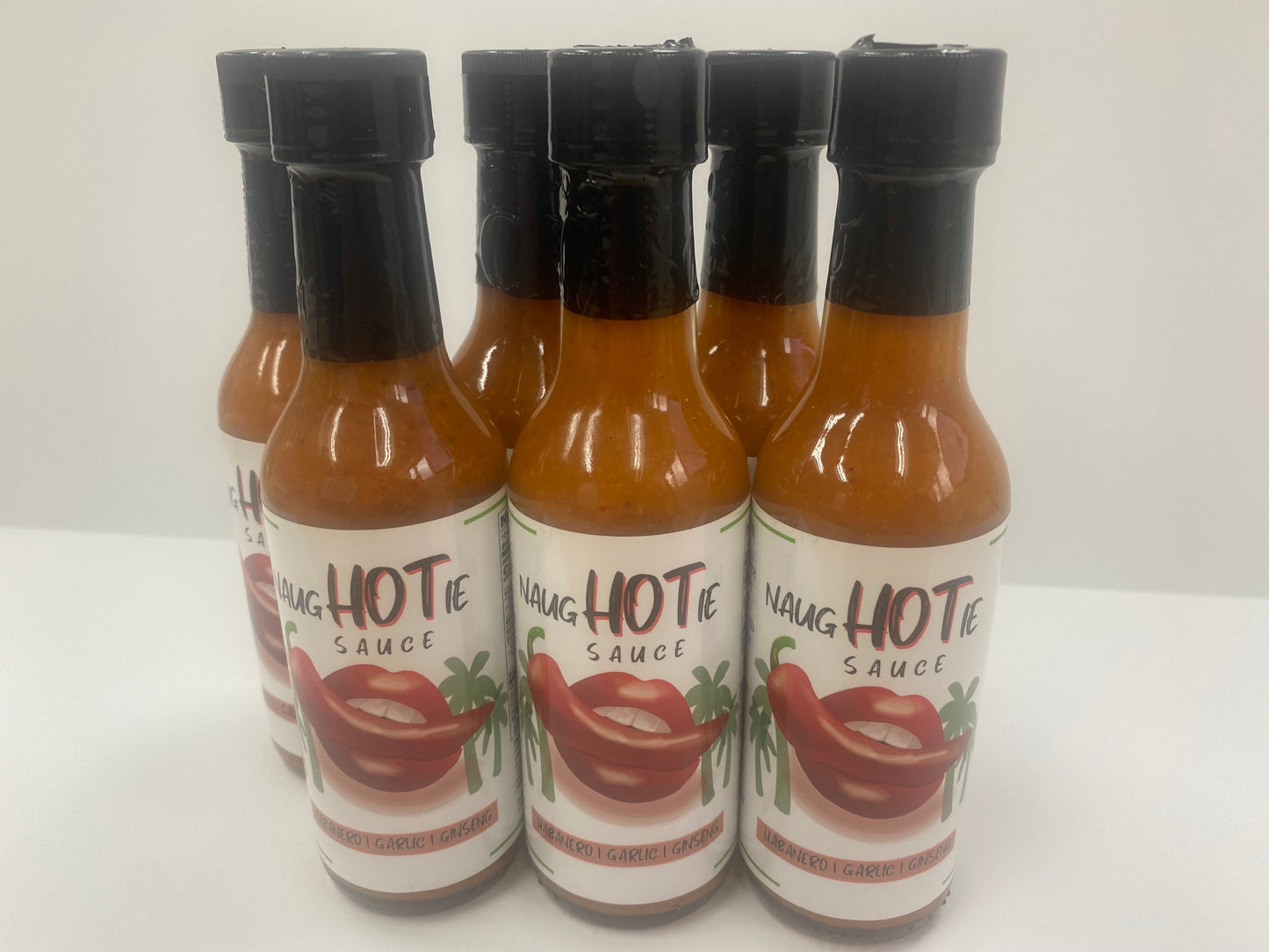6 Pack NaugHOTie Sauce Habanero, Garlic, Ginseng