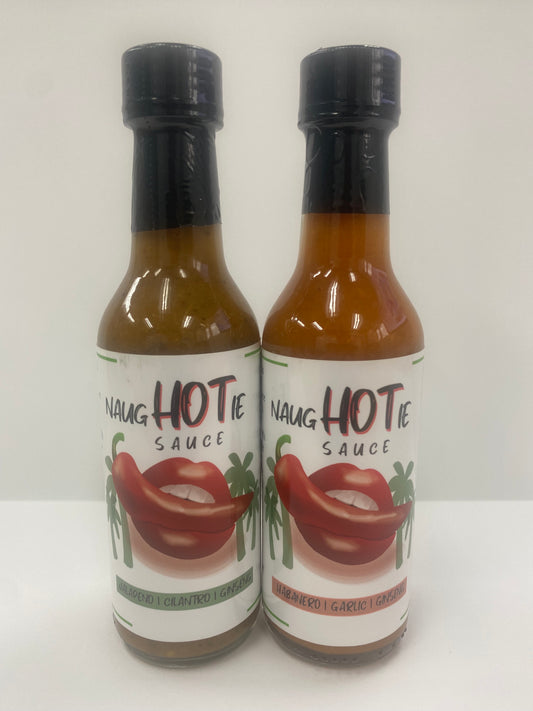 2 Pack Variety - NaugHOTie Sauce: 1 Jalapeno, 1 Habanero