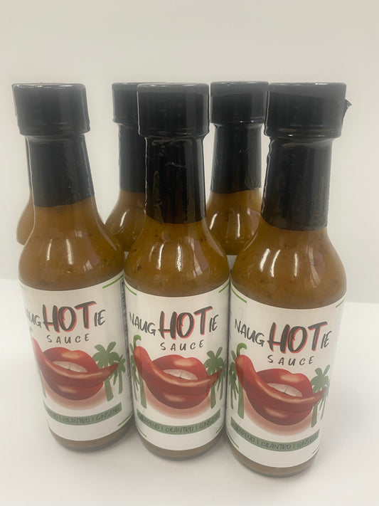 6 Pack NaugHOTie Sauce Jalapeno, Cilantro, Ginseng